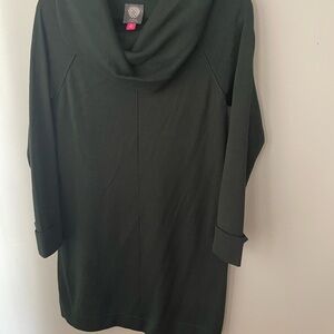 Vince Camuto Green Cowl Neck Tunic Sweater